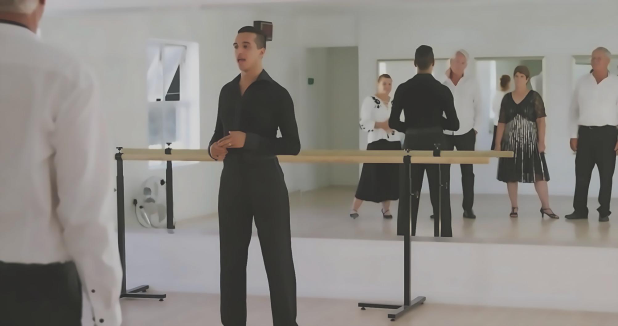 Dance class showing technique training and movement development